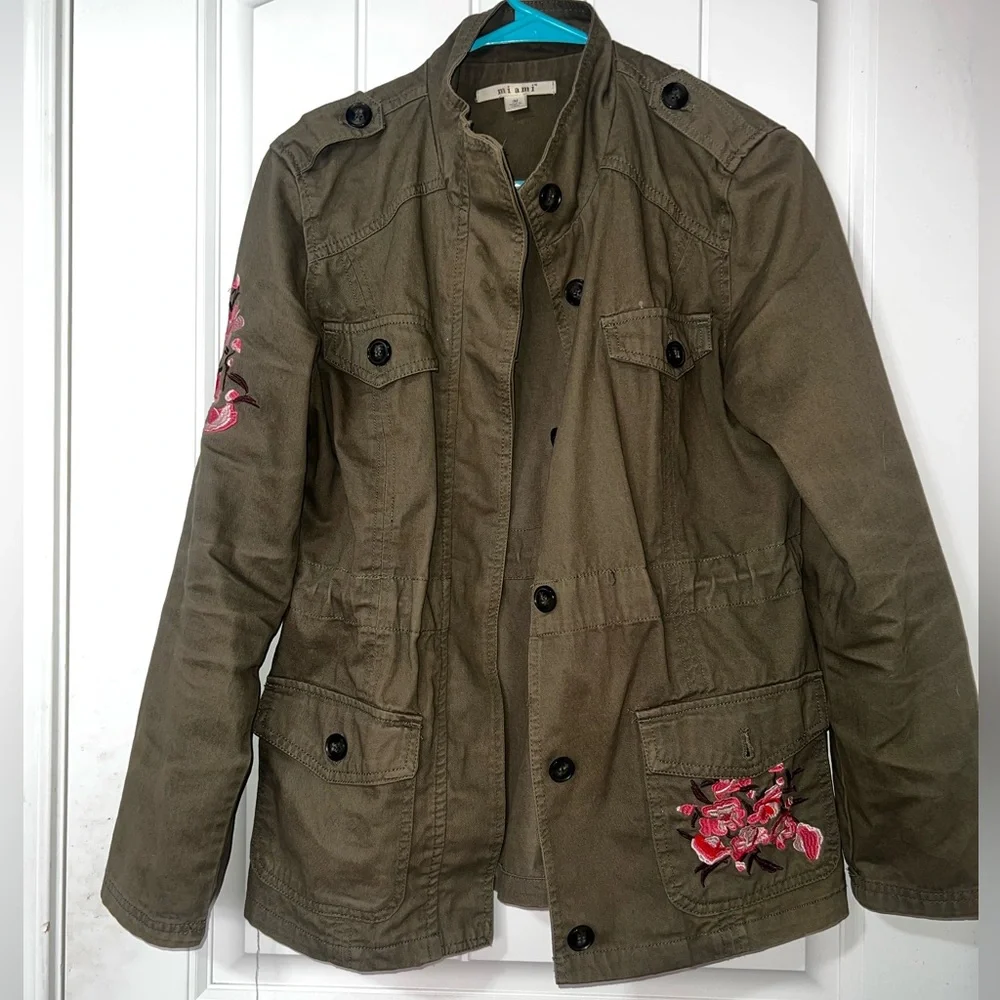 Embroidered Utility Jacket - Picture 1 of 6
